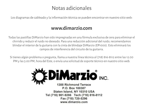 Dimarzio 200696 Dp 191Bk Air Classic Bridge Guitar Accessories